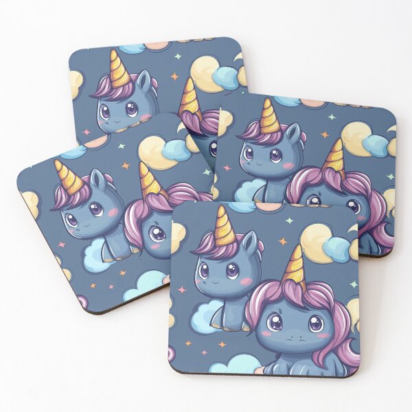 Item preview, Cute unicorn, picture book pattern,fantasy world, crystal horn. Seamless pattern designed and sold by Leylita Design.