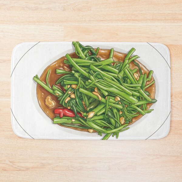 Item preview, Stir-fried morning glory with chili a Thai Food designed and sold by Weedvana.
