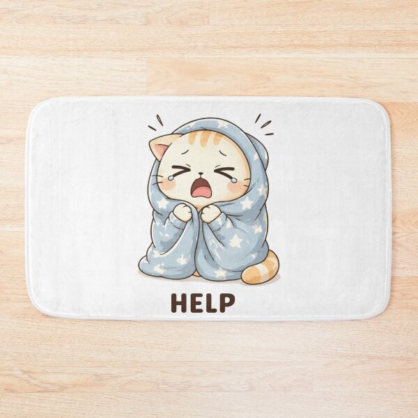 Item preview, Help Cat | Cute Kawaii Aesthetic | Emotional Breakdown Mood Design designed and sold by The Mood Index.