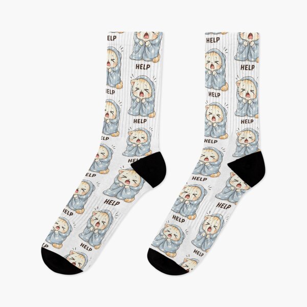 Item preview, Help Cat | Cute Kawaii Aesthetic | Emotional Breakdown Mood Design designed and sold by The Mood Index.