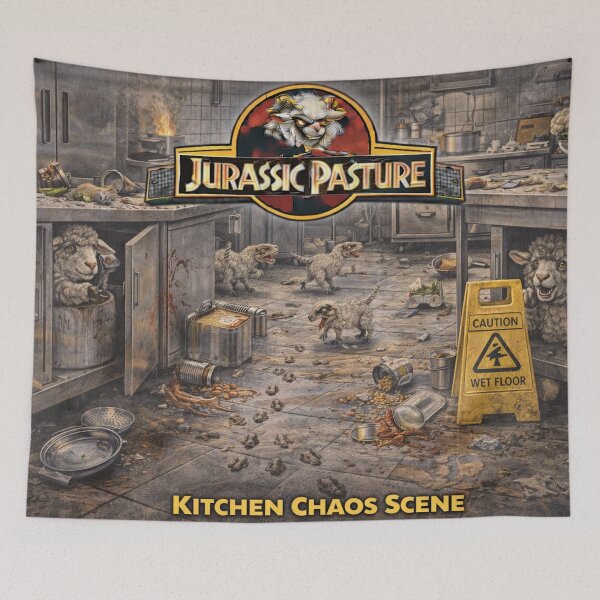 Item preview, Kitchen Chaos Scene - Jurassic Pasture After Hours designed and sold by Thpoar.