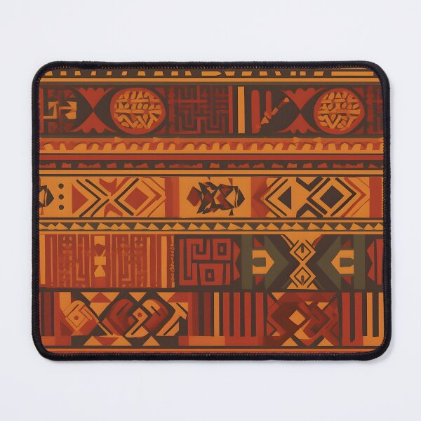 Item preview, Ember Tribe Mosaic – Bold Tribal Geometric Pattern in Burnt Orange and Earth Tones designed and sold by Hashola Designs.