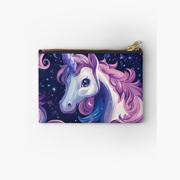 Item preview, Cute unicorn, picture book pattern, pink and purple colors, fantasy world, crystal horn. Seamless pattern designed and sold by Leylita Design.
