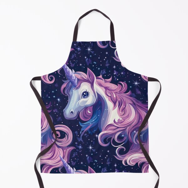 Item preview, Cute unicorn, picture book pattern, pink and purple colors, fantasy world, crystal horn. Seamless pattern designed and sold by Leylita Design.