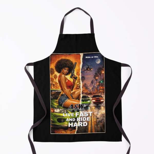 Item preview, Afro Spy Woman Live Fast and Ride Hard - Retro Action Movie designed and sold by FilMate.