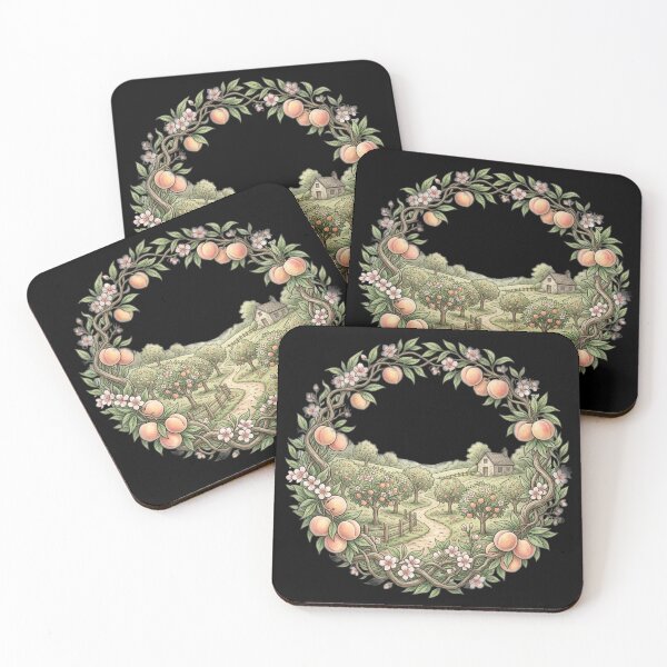 Item preview, Golden Peach Orchard & Country Cottage Path designed and sold by MoonSoul Studio.