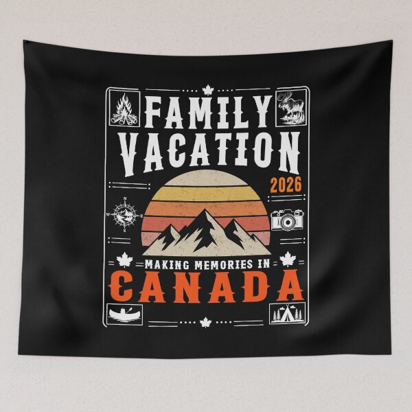 Item preview, Family Vacation Canada 2026 Mountain Memories designed and sold by FreshVibe Prints.