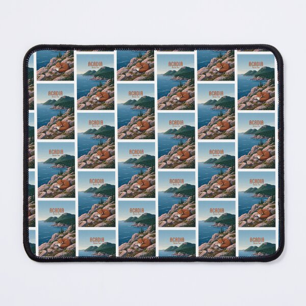 Item preview, Acadia National Park Vintage Red Fox Poster designed and sold by NeuralVibe.