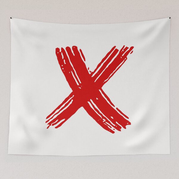 Item preview, Paint Brushstroke Red Letter X designed and sold by Jeallan Designs.