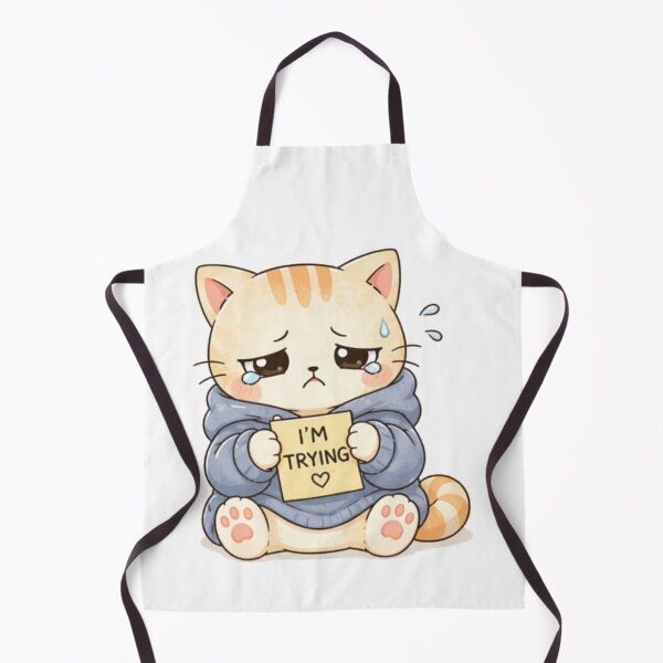 Item preview, I’m Trying Cat | Cute Kawaii Aesthetic | Emotional Mental Health Design designed and sold by The Mood Index.