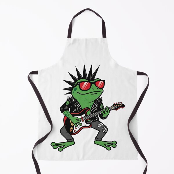 Artikelvorschau, Punkrock-Frosch-Gitarre, cooler Cartoon entworfen und verkauft von FreshVibe Prints.