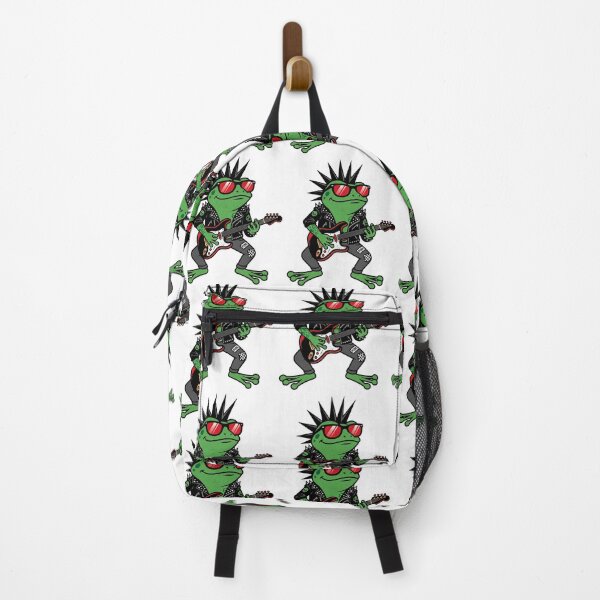 Item preview, Punk Rock Frog Guitar Cool Cartoon designed and sold by FreshVibe Prints.