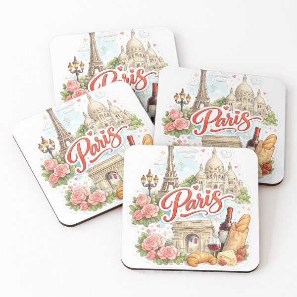 Item preview, Paris Travel Sticker – Eiffel Tower, Arc de Triomphe & French Aesthetic Art designed and sold by Sticker Hubs.