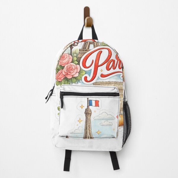 Item preview, Paris Travel Sticker – Eiffel Tower, Arc de Triomphe & French Aesthetic Art designed and sold by Sticker Hubs.