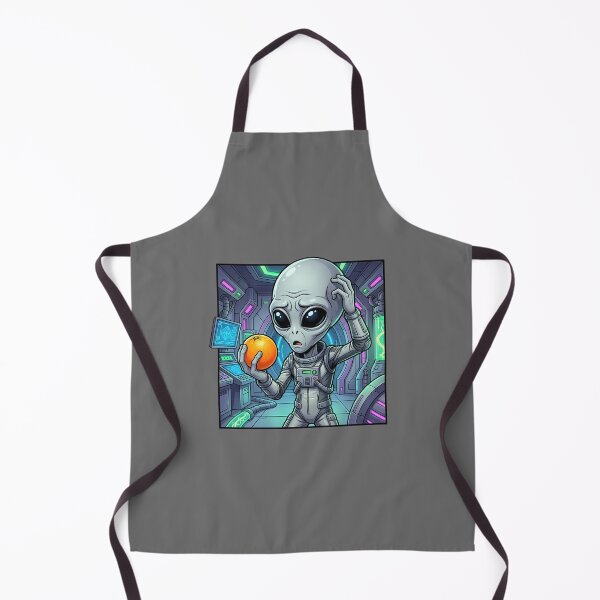Item preview, Confused Grey Alien Holding An Orange designed and sold by Sunkhung.
