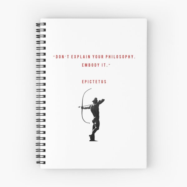 Item preview, Stoic Philosophy Poster – “Don’t Explain Your Philosophy, Embody It” – Epictetus Quote – Classical Archer Statue Art, Discipline Motivation designed and sold by SirPercival117.