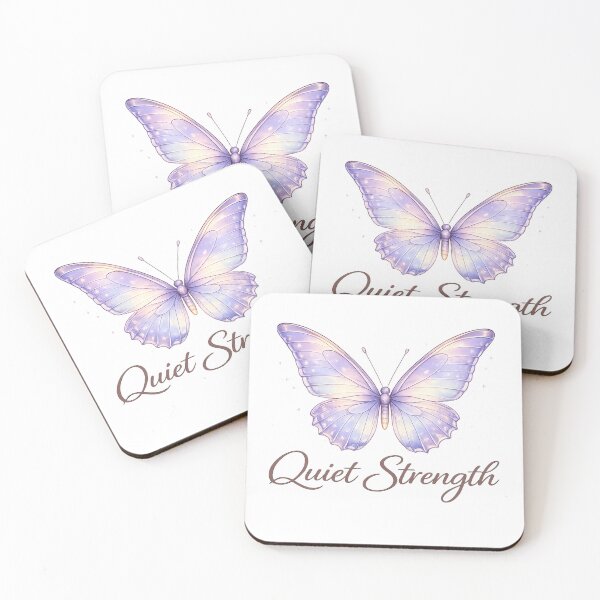 Item preview, Quiet Strength Butterfly – Elegant Feminine Aesthetic Quote designed and sold by DreamelleStudio.