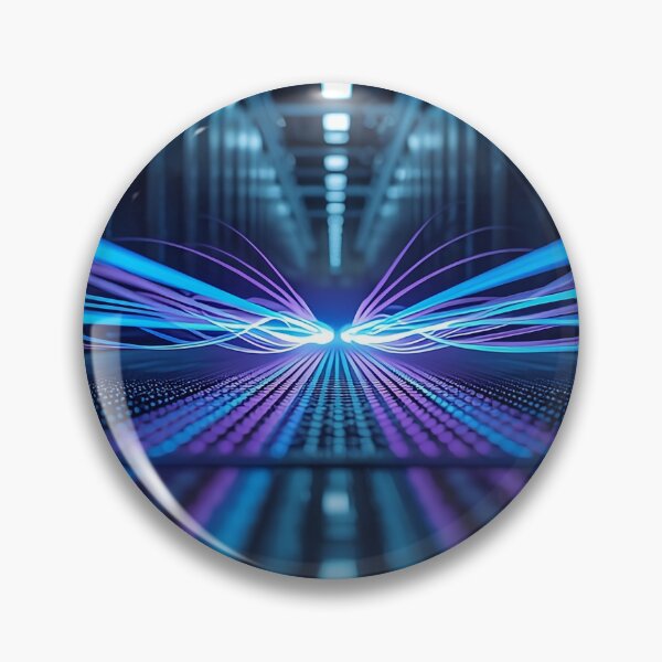 Item preview, Futuristic Data Transmission in High Tech Server Room Digital Fiber Optic Blue Rays Background designed and sold by Art-Ulas.
