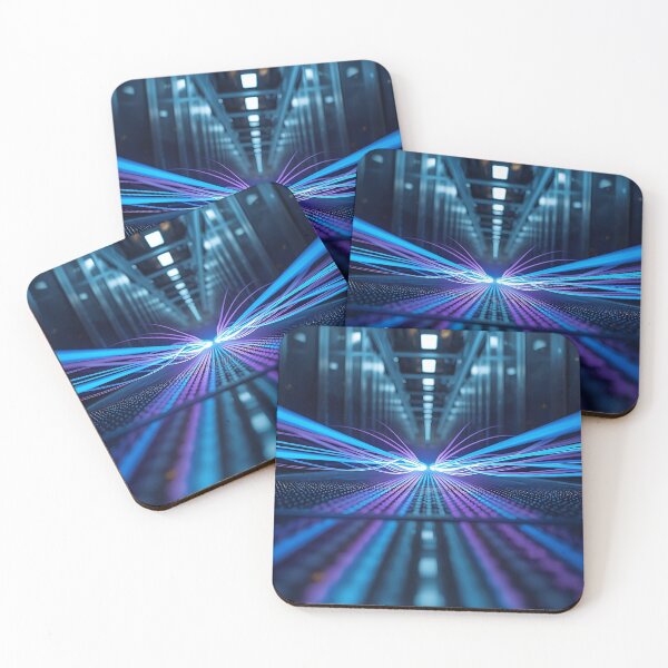 Item preview, Futuristic Data Transmission in High Tech Server Room Digital Fiber Optic Blue Rays Background designed and sold by Art-Ulas.