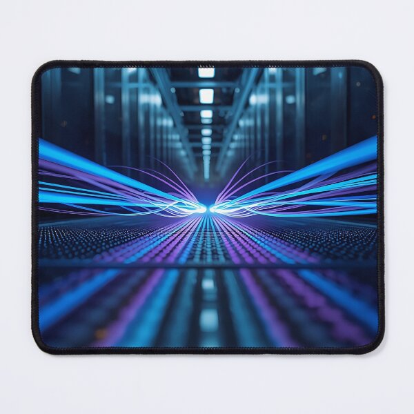 Item preview, Futuristic Data Transmission in High Tech Server Room Digital Fiber Optic Blue Rays Background designed and sold by Art-Ulas.