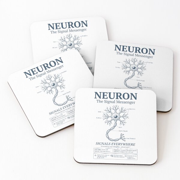 Item preview, Neuron Biology Diagram Nervous System Brain Cell designed and sold by FreshVibe Prints.