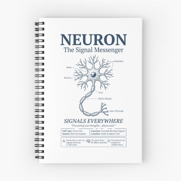 Item preview, Neuron Biology Diagram Nervous System Brain Cell designed and sold by FreshVibe Prints.