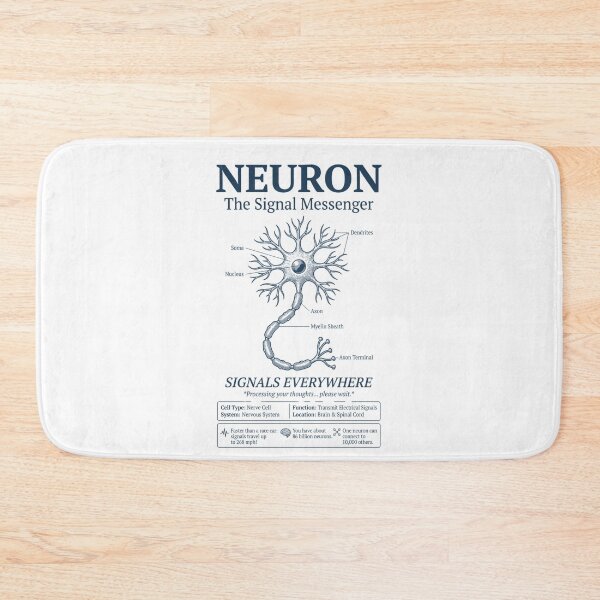 Item preview, Neuron Biology Diagram Nervous System Brain Cell designed and sold by FreshVibe Prints.