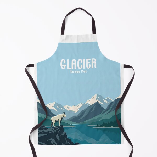 Item preview, Glacier National Park Vintage Mountain Goat designed and sold by NeuralVibe.