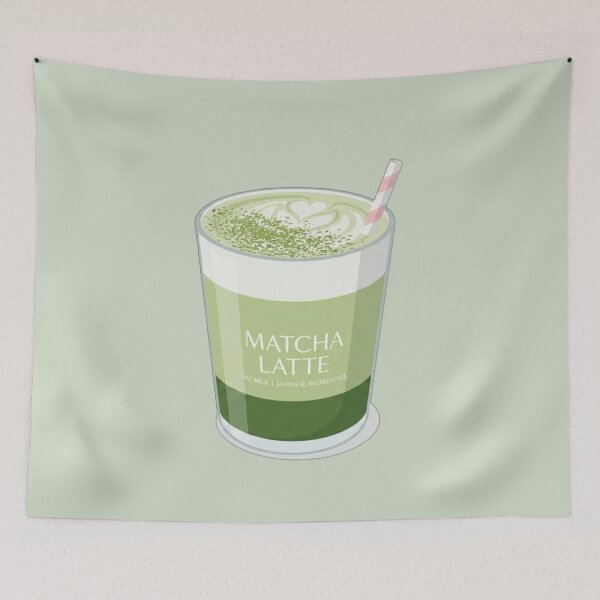 Item preview, Japanese Iced Matcha Oat Milk Latte Art designed and sold by SakuraMarket26.