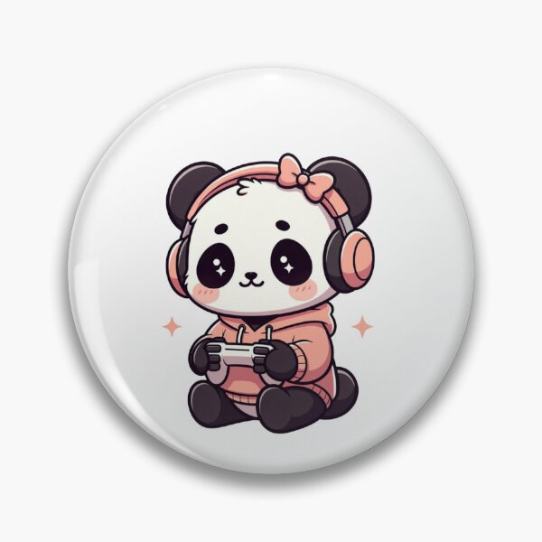 Item preview, Cute Panda Gamer Girl Video Game Player designed and sold by GrumpySableye.