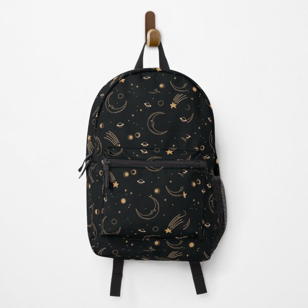 Item preview, Gold Celestial Moon & Shooting Stars Planets Pattern – Black and Gold Luxury Aesthetic, Night Sky Galaxy Design, Elegant Cosmic Illustration designed and sold by trendieprints.