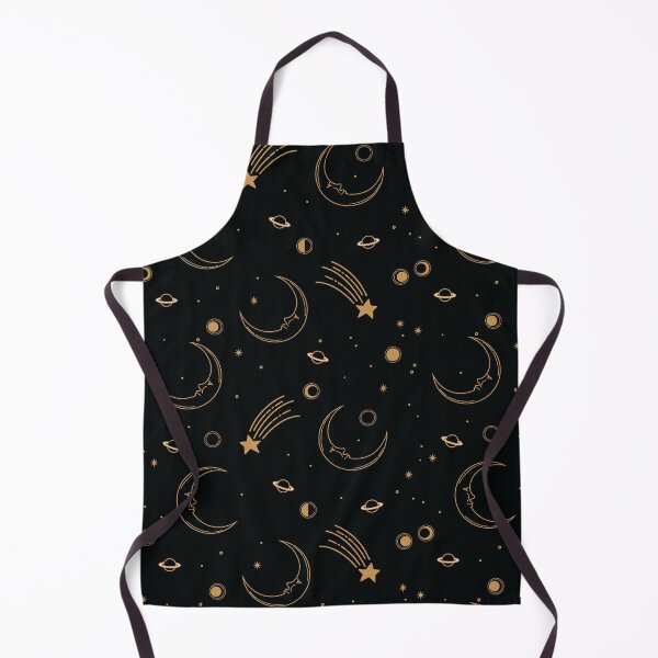 Item preview, Gold Celestial Moon & Shooting Stars Planets Pattern – Black and Gold Luxury Aesthetic, Night Sky Galaxy Design, Elegant Cosmic Illustration designed and sold by trendieprints.