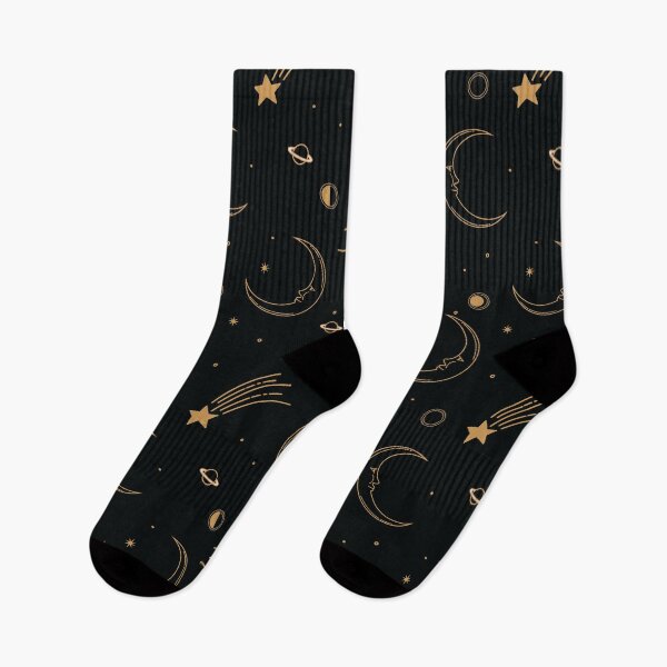 Item preview, Gold Celestial Moon & Shooting Stars Planets Pattern – Black and Gold Luxury Aesthetic, Night Sky Galaxy Design, Elegant Cosmic Illustration designed and sold by trendieprints.