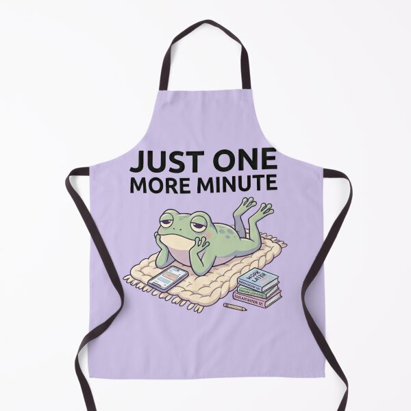 Item preview, Just One More Minute Frog Meme Shirt – Funny Lazy Phone Scrolling Frog designed and sold by ZyxDes.
