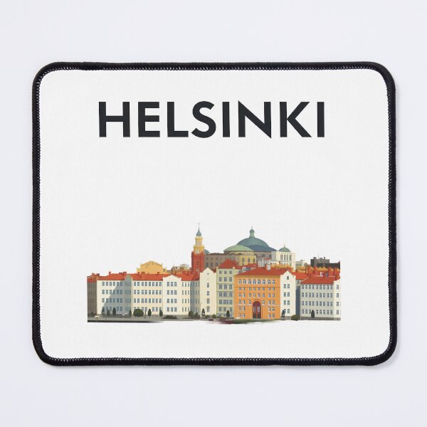 Item preview, Helsinki Finland – Retro City Skyline Travel Poster with Cathedral and Harbor designed and sold by OzzFrequency.