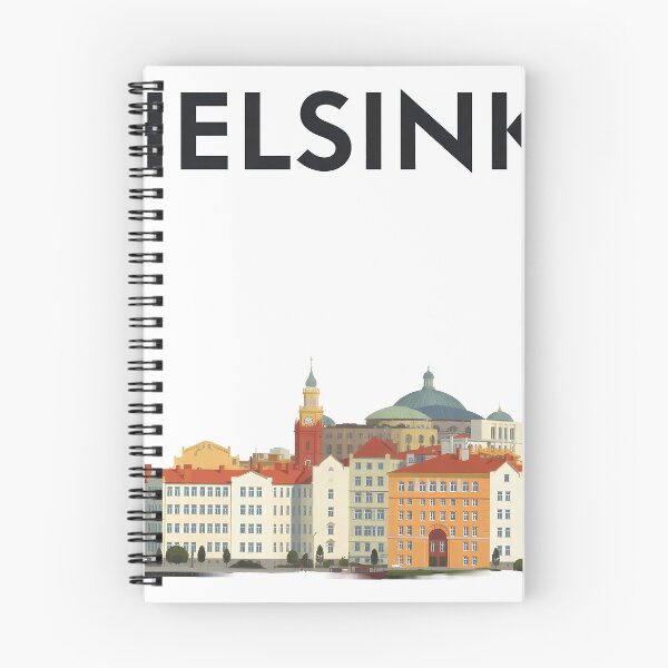 Item preview, Helsinki Finland – Retro City Skyline Travel Poster with Cathedral and Harbor designed and sold by OzzFrequency.
