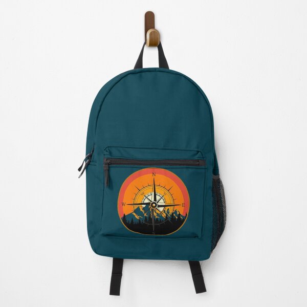 Item preview, Mountain Forest Orange Sunset Compass Design designed and sold by Vileprint.