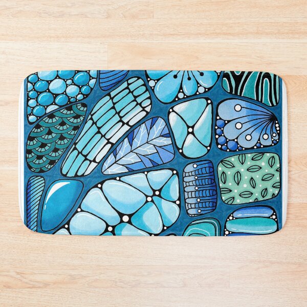 Item preview, Blue abstract doodle designed and sold by Doodleofnono.