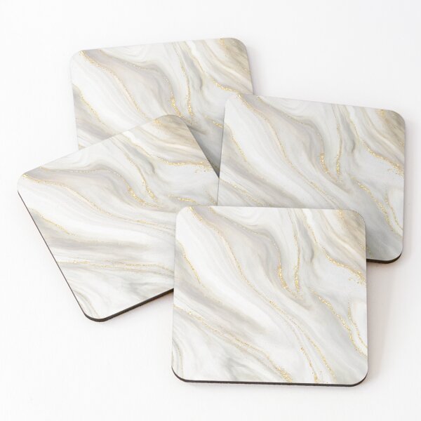 Item preview, White & Gray Marble with Gold Sparkle Pattern – Luxury Marble Aesthetic, Gold Vein Design, Elegant Neutral Glam Texture designed and sold by trendieprints.