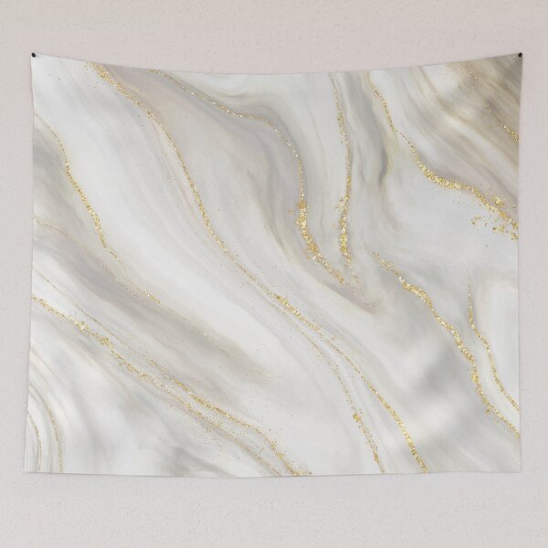 Item preview, White & Gray Marble with Gold Sparkle Pattern – Luxury Marble Aesthetic, Gold Vein Design, Elegant Neutral Glam Texture designed and sold by trendieprints.