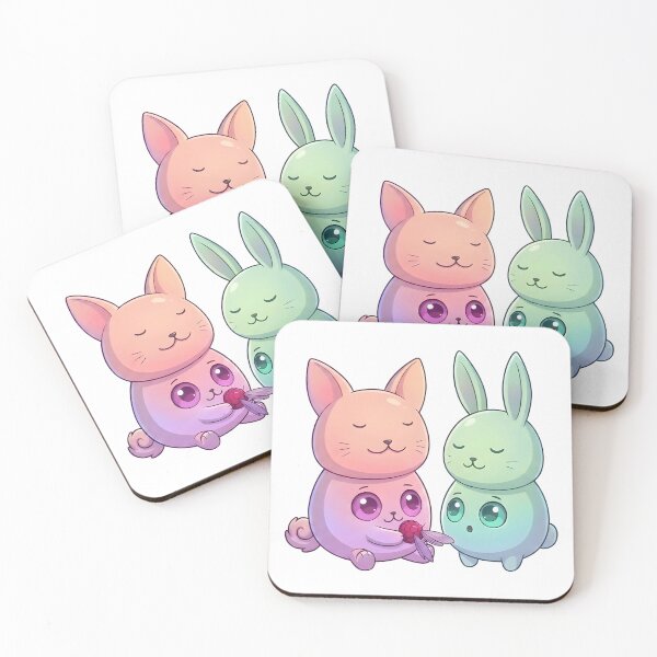 Item preview, Cute Pastel Bunny Stack Friends designed and sold by D6rkT3chDemon.