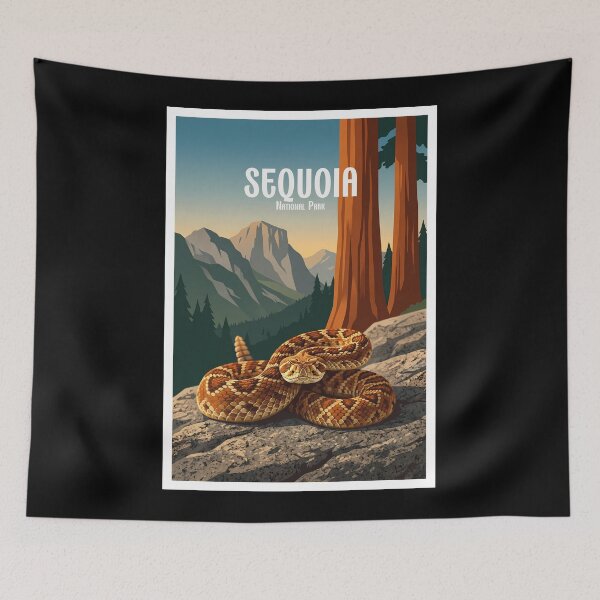 Item preview, Sequoia National Park Vintage Rattlesnake designed and sold by NeuralVibe.
