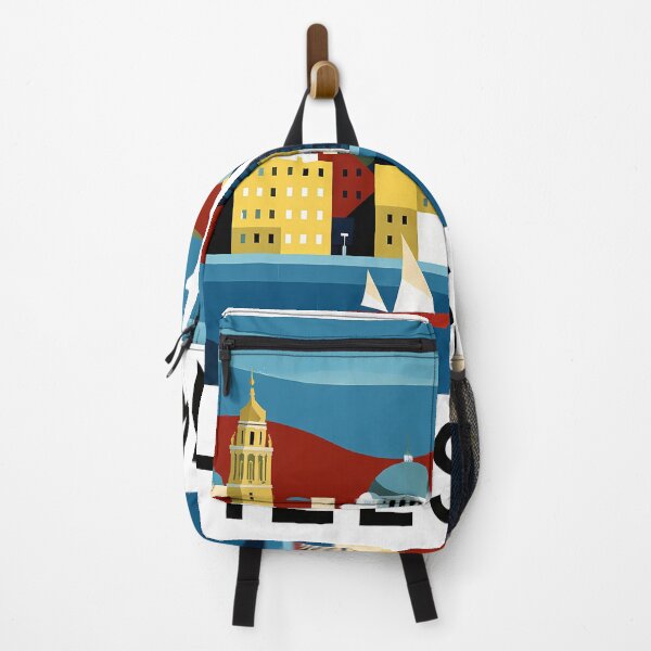 Item preview, Helsinki Finland – Retro City Skyline Travel Poster with Cathedral and Harbor designed and sold by OzzFrequency.