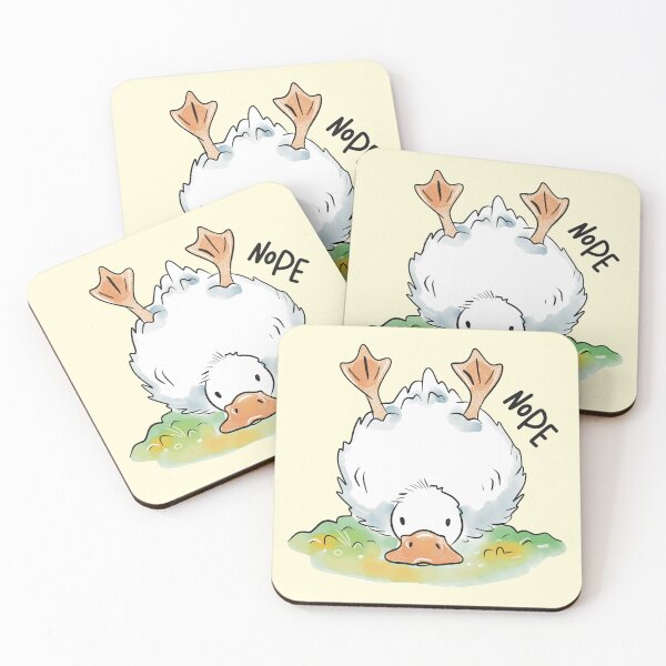 Item preview, White Duck Saying Nope designed and sold by IvysCreativityHouse.