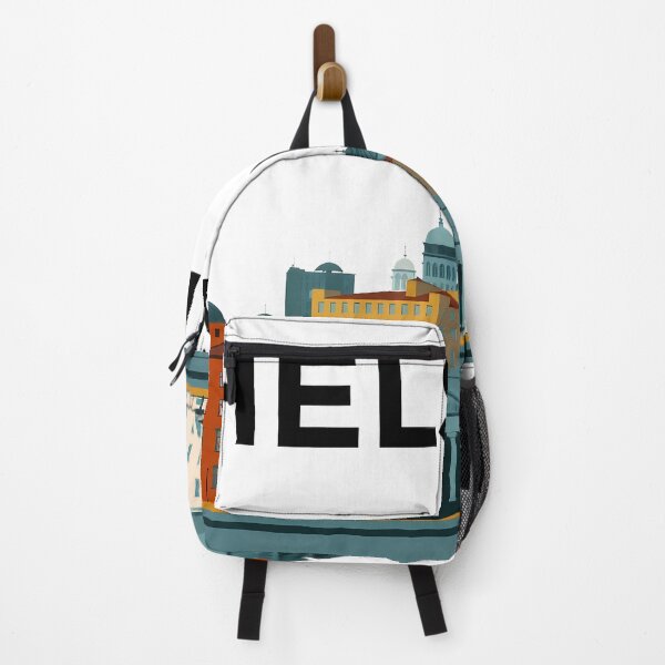 Item preview, Helsinki Finland – Retro City Skyline Travel Poster with Cathedral and Harbor designed and sold by OzzFrequency.