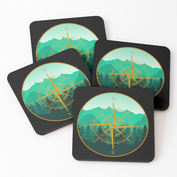Item preview, Green Mountain Forest Compass Design designed and sold by Vileprint.