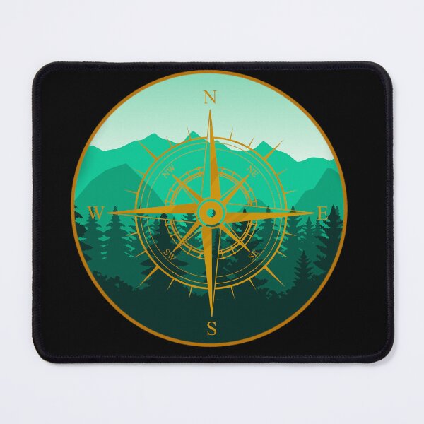Item preview, Green Mountain Forest Compass Design designed and sold by Vileprint.