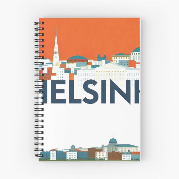 Item preview, Copy of Helsinki Finland – Retro City Skyline Travel Poster with Cathedral and Harbor designed and sold by OzzFrequency.