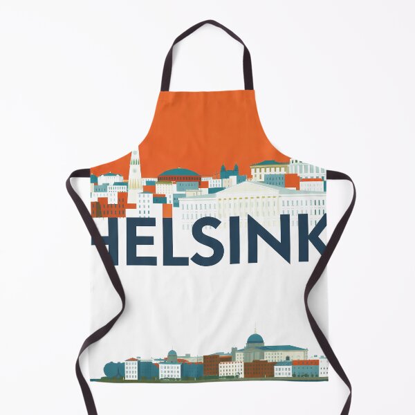 Item preview, Copy of Helsinki Finland – Retro City Skyline Travel Poster with Cathedral and Harbor designed and sold by OzzFrequency.