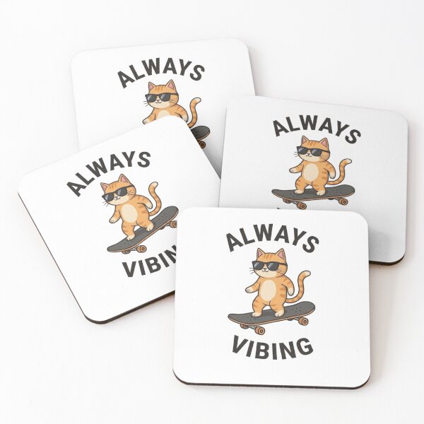 Item preview, Always Vibing Cat Funny Sticker | Cute Chill Cat Meme designed and sold by NA-art725.
